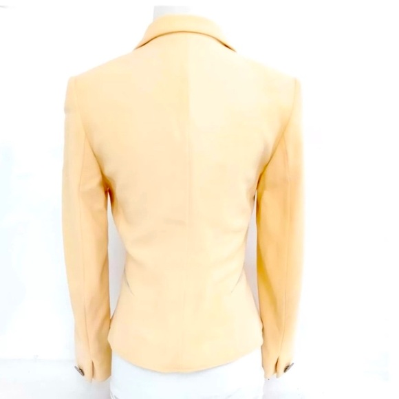 [Versace] Classic Vintage Yellow Blazer Embellished Buttons Women’s Sz 38 / US 2 - Picture 3 of 14